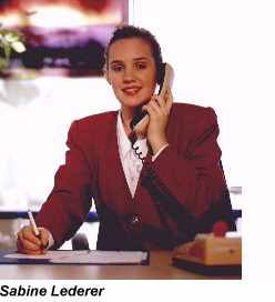 Sabine Lederer welcomes you on the phone